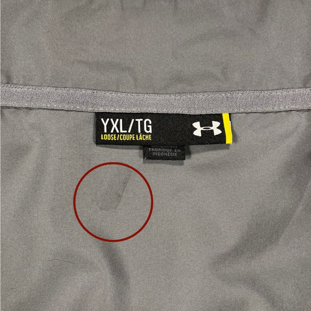 Under Armor Mock Neck Windbreaker Jacket Green Gray Youth XL‎ - Picture 13 of 13
